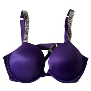Victoria's Secret Purple Bra with Embellished Straps